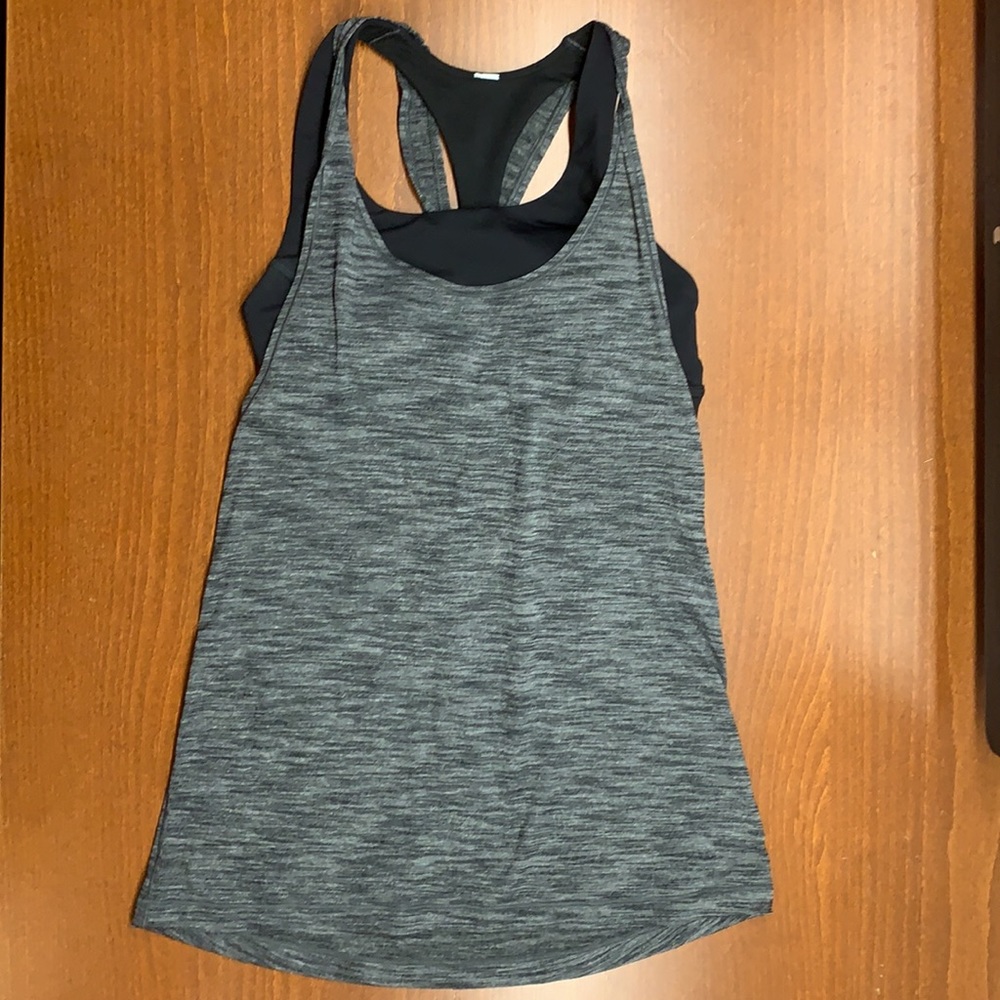 Lululemon Gray&Black Tank Top Sports Bra - Size 2